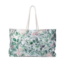 Personalised/Non-Personalised Weekender Bag, Eucalyptus Leaves, Weekender Bag, B - £38.22 GBP