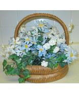 Artificial Planter Basket Faux Indoor House Plant  Round Woven Basket / ... - €8,52 EUR