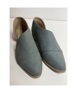 JC Modern Pointed Toe Slip-On Flats in blue with Wooden Heel - Minimalis... - $22.91 CAD