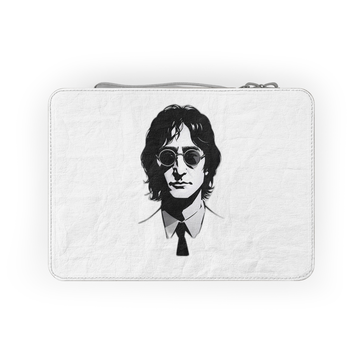 Primary image for Personalized Paper Lunch Bag with Zipper and Strap, Unique Design Featuring John