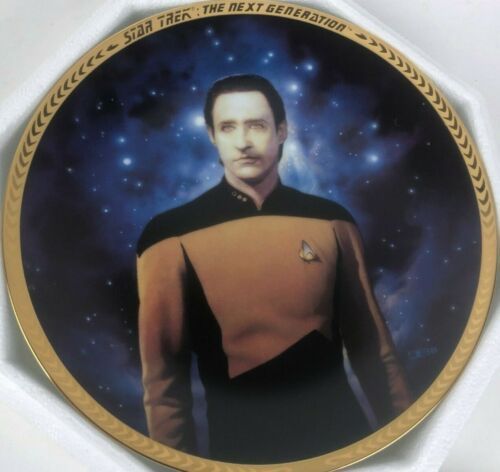 Primary image for Star Trek: The Next Generation Lt. Comm Data Ceramic Plate 1993 BOX with COA