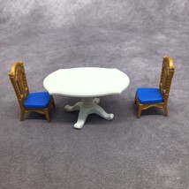 Playmobil White Table w/ Blue &amp; Gold Chairs - $6.85