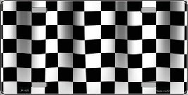 Waving Checkered Flag Metal Novelty License Plate - £15.14 GBP