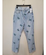 Pacsun Dad Jeans  Womens 26 Butterfly Print Straight Leg Full Length But... - $540.74 MXN