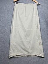 VTG NY Jean Company Wrap Maxi Pencil Skirt Size 14 Neutral Cotton 80s Minimalist - £17.71 GBP