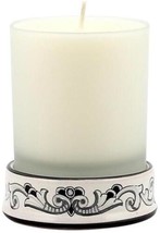 Candle NERO Deruta Majolica Frosted Soy Wax Ceramic Glass Hand-Painted P - £78.30 GBP