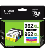 4PK 962XL Ink for HP Officejet Pro 9010 9015 9018 9020 9025 All-in-One - £26.51 GBP