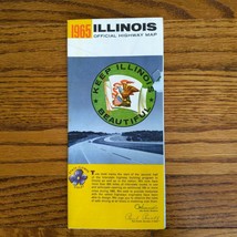 1965 Official Illinois State Highway Transportation Travel Road Map - £7.42 GBP