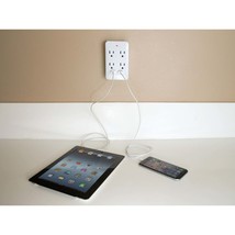 1, 3, and 4 Outlet USB Adapters- Black or White - £5.97 GBP