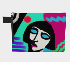 Original Abstract Art Canvas Wristlet Clutch Bag Cosmetics Bag Accessory Pouch - £35.97 GBP