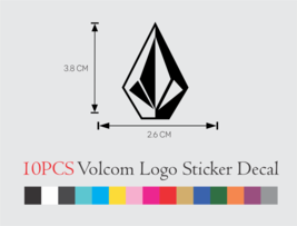 10 PCS Volcom Stone logo Vinyl Sticker/Decal - Skateboarding - Snowboarding BMX - £9.74 GBP+