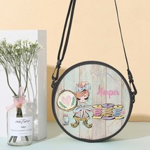 Round Satchel Bag, Embroidery, Personalised - £28.00 GBP