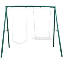 440Lbs Extra Large Metal Swing Frame With 5 Hanging Hooks, Heavy Duty A-Frame Sw - £157.35 GBP