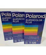 x3 Lot Polaroid Supercolor Plus T-120 VHS Tape Factory Sealed Blank VCR ... - $3.96