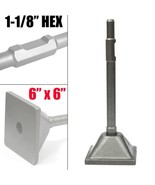 Square Dirt Soil Tamper 6x6 Stamp Plate  1-1/8&quot; Shank For Demolition Jac... - $96.15 CAD
