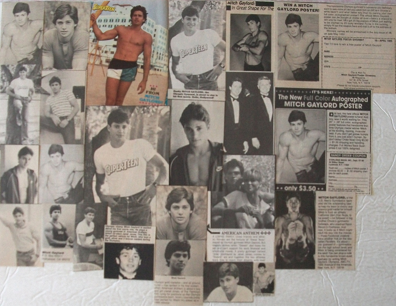 MITCH GAYLORD ~ Twenty-Five (25) Color and B&amp;W Vintage CLIPPINGS from 19... - $5.82
