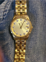Bulova Gold Tone Diamond Watch C960495  - $177.25