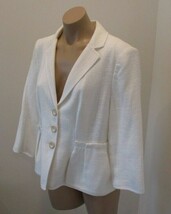 Nanette Lepore White &quot;Working Jacket&quot; Blazer - Nwt $428 - Size 10 - £97.89 GBP