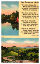 Ye Tennessee Hills Lyrics and Landscape Pictures Vintage Linen Postcard - £3.13 GBP