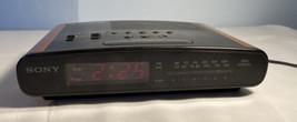 Sony Dream Machine Vintage Wood Grain Alarm Clock AM FM Radio ICF-C420 Tested - £15.37 GBP
