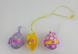 POLLY POCKET-2001 2002 Egg Painting Egg Purple Pink Key Chain Easter Cha... - $34.64