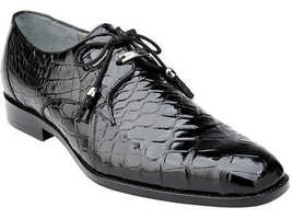 Belvedere Men's Shoes Lago Genuine Alligator Plain Toe Tassel Black 14010 image 6