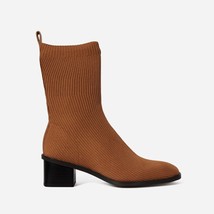 Everlane Shoes The High-Ankle Glove Boot in ReKnit Toffee Brown Size 7 - £76.09 GBP