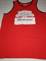 Budweiser Beer Tank Top Unisex Distressed Sleeveless Muscle Shirt Medium  - $8.10