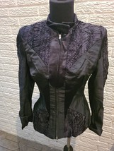 Rare Alexander Mcqueen Black Jacket 8 100%silk Made In Italy Nwt - £739.68 GBP
