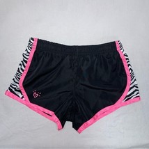 Justice Black Neon Pink Leopard Print Shorts Girl’s 6 Athletic Comfortab... - £9.34 GBP