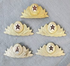 Vintage USSR Soviet Union Army Star Dress Badge Lot Of 5 - $24.74