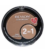 Revlon Colorstay 2-in-1 Compact Makeup &amp; Concealer #240 Medium Beige New... - £34.82 GBP
