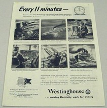 1942 Print Ad Westinghouse Electricity Victory WWII Tanks,Ships,Pittsbur... - $14.82