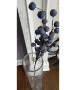 2 Piece Decoris brand Artificial blue Fake berries for Vase Seasonal Dec... - $5.43 CAD