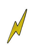Lightning Bolt Fully Embroidered Iron On Patch 2.9&quot; Adventure Storm Zeus Surfer  - £3.87 GBP