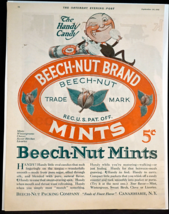 Vintage 1919 Print Advertisement Beech-Nut Mints from The Saturday Eveni... - £20.74 GBP