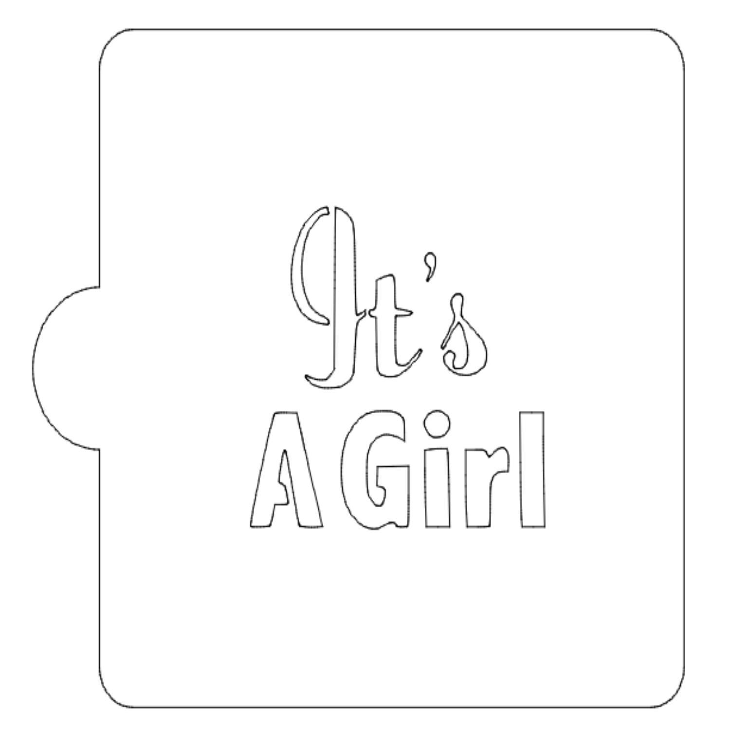 Its A Girl Baby Shower Stencil for Cookies or Cakes USA Made LS9063 - $3.99