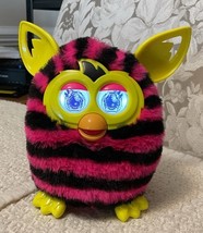 Tiger Electronics Furby Boom STRAIGHT STRIPES Black &amp; Pink - Tested &amp; WO... - $31.68