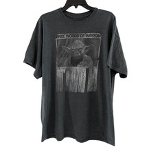 Star Wars XL Extra Large Mens Tee Shirt Master Yoda Short Sleeve Charcoal Crew - £7.71 GBP