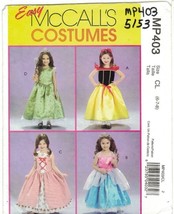 McCall&#39;s MP403 5153 Easy Fairy Princess Costume Pattern Girls Size 6 7 8 Uncut - £10.17 GBP