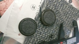 Chanel Button Set of 2 tweed/wool wooden 30 mm &amp; 32 mm  - £129.79 GBP