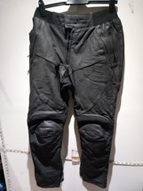 Tuzo Motorcycle Trouser Size 32 Black 100% Leather 28&quot; Long Express Ship... - $48.80