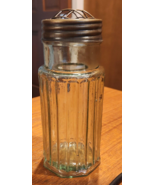 NEW VINTAGE GREEN HEAVY GLASS potpourri jar OR FLOWER FROG VASE 8&quot; X 3.5&quot; - $24.70