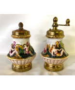 Vintage Macina Temperata Porcelain Salt Shaker and Pepper Mill Set Itali... - €27,34 EUR