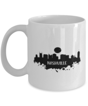 Nashville Skyline silhouette, white Coffee Mug, Coffee Cup 11oz. Model 6... - £15.70 GBP