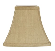 8" Pale Brown Square Bell No Slub Lampshade - $1,552.91 MXN
