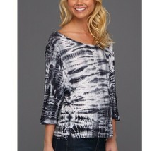 VELVET BY GRAHAM &amp; SPENCER Cotton/Modal Indigo 3/4 Dolman Sleeve Top P - £23.91 GBP