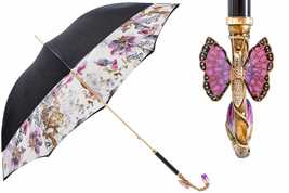 Lladro Purple Butterfly Umbrella New - £494.18 GBP
