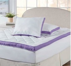 Gusseted Mattress Queen Bed Topper with Pillows Queen - £45.55 GBP