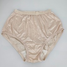 Vintage Lady Manhattan Silky Nylon Panties High Waist Granny Sissy M 6 Tan - £23.34 GBP